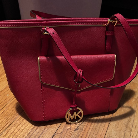 Michael Kors Red Tote - Picture 1 of 3
